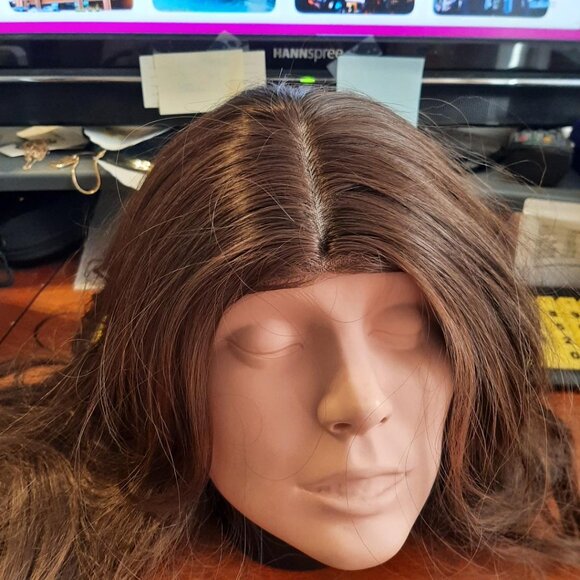 NEW TAG !  Eawwii Long 29 Inch Hair Curly Wig Drak Blonde main image 7